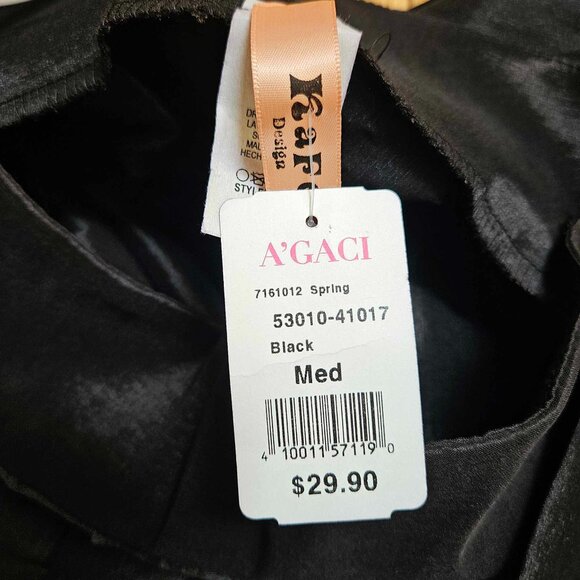 NWT A'gaci Black High-low Black Skirt Size M - Picture 5 of 8